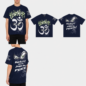 T-shirt noir à manches courtes pour homme, coupe oversize, 100% coton jersey, col rond, écologique et respirant, style streetwear. - Product Image 3