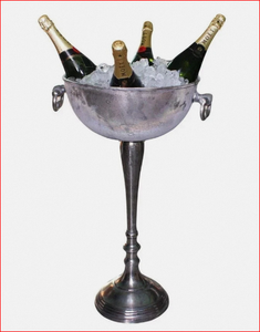 Champagne <b>Silver</b> <b>Ice</b> <b>Bucket</b> Rustic Floor standing Distressed Look Wine Cooler - Product Image 3