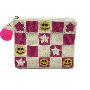 Porte-monnaie en tissu brodé de perles en forme de cœur Crystal Craft, taille et couleur personnalisables, pochette textile faite à la main, acceptant le logo personnalisé - Product Image 2