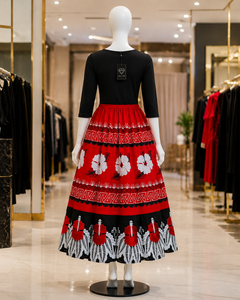 Tropical Embroidered Clothing Vintage Floral Skirt Cotton Everyday Wear Micronesian Island Pacific Style Micronesian Skirt - Product Image 3