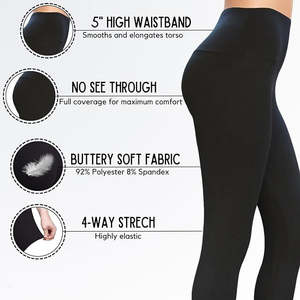 Leggings en coton personnalisés pour femmes, fabriqués au Pakistan, vêtements de sport pour le yoga, fabricant OEM, vêtements de fitness pour femmes, fournisseur en gros - Product Image 2