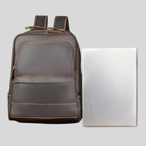 Nueva moda, nueva tendencia, mochila deportiva de cuero genuino personalizada para hombre, mochila de cuero de color sólido, duradera e impermeable. - Product Image 4