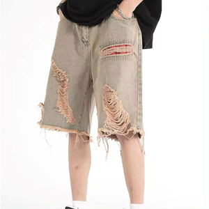 กางเกงยีนส์ขาสั้นลำลองผู้ชายรุ่นใหม่ล่าสุด คุณภาพสูง กันน้ำ ระบายอากาศได้ดี รับออกแบบและสกรีนโลโก้ตามสั่ง - Product Image 1