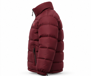 Chaqueta Acolchada Premium para Hombre, Invierno, Color Sólido, Cuello Alto, Cierre de Cremallera, Resistente al Viento, Informal, Gruesa, Relleno de Poliéster, OEM - Product Image 4