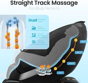 Sillón de Masaje Portátil Moderno de Gravedad Cero, Reclinable para Todo el Cuerpo con Control por Voz, Shiatsu, Reposapiés y Rodillos para Pantorrillas y Pies - Product Image 3