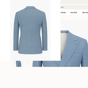 Blazer croisé pour homme, veste de costume formel pour affaires - Product Image 2