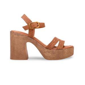 PU0136รองเท้าแตะมัสตาร์ดส้นเป็นทางการ - Product Image 3