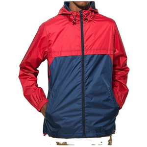 Men's Color Blocking Hooded Windbreaker <b>Jacket</b> Half Zip Casual Spring Outdoor Wear Orange Blue Polyester Lightweight - Product Image 6