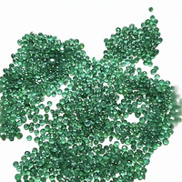 Émeraude naturelle 3 mm ronde, pierre précieuse naturelle polie, émeraude en vrac pour la fabrication de bijoux, pierre précieuse en vrac