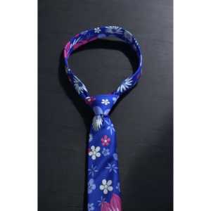 Indigo Bloom <b>Groom</b> <b>Wear</b> Necktie with Pocket Square - Product Image 3