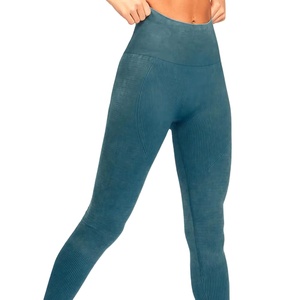 Wholesale Custom Mid Waist Casual Sports Workout Yoga Pants <b>Leggings</b> <b>Women</b> Soft Polyester Gym Fitness Knee-Length Pocket 2026 - Product Image 1