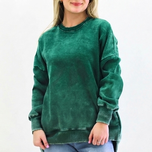 Sudadera Exclusiva para Mujer con Lavado Ácido, Ropa Casual de Calle de Alta Calidad Premium con Logotipo Personalizado, Servicio OEM de Marca Privada, Venta al Por Mayor - Product Image 1