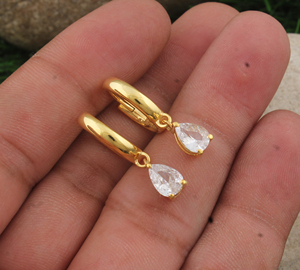 Pendientes de Plata de Ley 925 con Baño de Plata, Diseño de Estrella, con Circonita Cúbica Tallada, Joyería Fina para Mujer, Estilo Celestial, para Bodas - Product Image 2