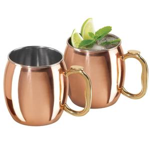 Tasses à boire en acier inoxydable Tasses à mules de Moscou Finition brillante Poignée attrayante Tasses en acier inoxydable durables et durables - Product Image 1