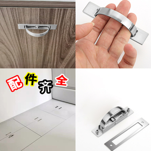 มือจับลิ้นชักแบบฝังในแผงเตียง พร้อมฝาปิดหมุนได้ ดีไซน์แบบพับเก็บได้ - Product Image 4
