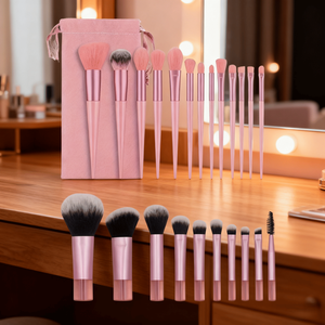Set di 23 Pennelli da Trucco Mini Portatili con Borsa per Principianti, Include Pennelli per Ombretto e Cipria, con 1 Borsa per il Trucco - Product Image 2