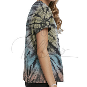 Camiseta Tie Dye de Alta Calidad para Mujer, Diseño Personalizado, Logotipo Personalizado, Ropa Urbana de Moda, Camiseta Tie Dye de Alta Calidad para Mujer - Product Image 3