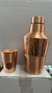 Handcrafted Copper Drinking Water Bottle Decorative Hammered Finish Metal Bottle for Home <b>Kitchen</b> and Office - Product Image 2