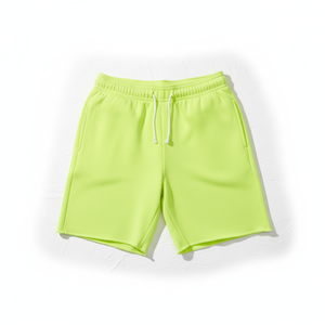 Men Cotton Fleece Knee Length Shorts Lightweight Relaxed Fit <b>Elastic</b> Waist Comfortable Summer Wear Solid Colour Short Pants - Product Image 5