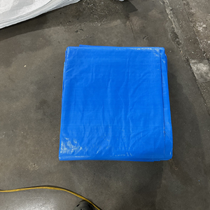 Heavy Duty PE Tarpaulin Fabric Outdoor Water Resistant Windproof Blue/Orange High Durability Large Capacity Custom Colors/Sizes - Product Image 2