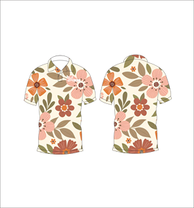 Polo Floral Vintage Personalizado, Transpirable y Ligero, Ropa Deportiva para Golf, Manga Corta, Sublimación, Prenda Botánica - Product Image 2
