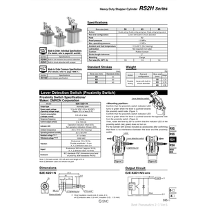 กระบอกลม RS2H63-30TM-Q สำหรับงานหนักนิวเมติก SMC - Product Image 1