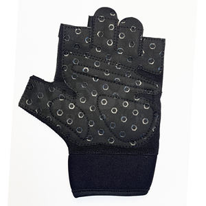 Gants de musculation professionnels noirs solides avec rembourrage amélioré de la paume |   Poignée antidérapante de qualité supérieure pour un équipement de musculation ultime - Product Image 5