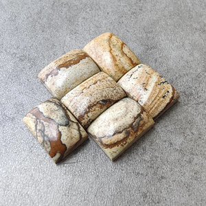 Cabochon de Jaspe Biscuit Naturel, Forme Rectangulaire, Pierre Précieuse Calibrée à Dos Plat, Vente en Gros - Product Image 3