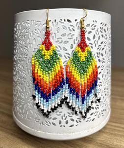 2025 bohème Style ethnique multicolore perle de rocaille boucles d'oreilles à la main bijoux perlés pour la fête porter goutte balancent conception - Product Image 6