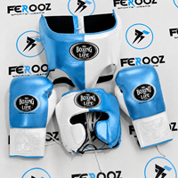 Kit de Sparring de Boxe Professionnel Personnalisé « No Boxing No Life » en Cuir Véritable avec Gants à Lacets, Protège-Tête et Protège-Genoux OEM ODM
