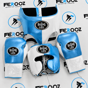 Personalized No Boxing No Life Professional Boxing Sparring Kit OEM ODM Genuine Leather Lace Gloves <b>Head</b> Groin Guard Quick - Product Image 5