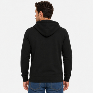 Mens soft zip hoodie created for warmth comfort and freedom of movement with a clean modern appearance for daily use OEM - Product Image 4