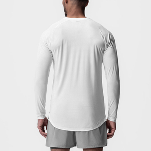 เสื้อยืดออกกำลังกายแขนยาวทรงโอเวอร์ไซส์ ดีไซน์ใหม่ ผ้าฝ้าย 95% ผสมอีลาสเทน 5% สำหรับผู้ชาย เสื้อยืดกีฬา - Product Image 2