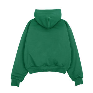 Sudadera con capucha unisex 100% algodón estilo urbano, diseño personalizado, antiencogimiento, precio mayorista, sudadera con capucha corta y holgada para hombre - Product Image 2