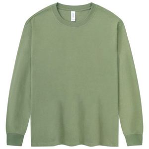 Sweat-shirt à col rond en gros, personnalisable avec logo, en jersey 100% coton tricoté, couleur unie, à manches longues, pour homme - Product Image 5