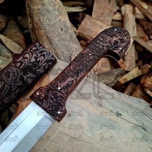 Espada Forjada a Mano con Grabado de Ciervo, Decoración Rústica Medieval para Pared, con Funda de Madera, Arte de Ciervo del Bosque, Hecho a Mano, Coleccionable - Product Image 4