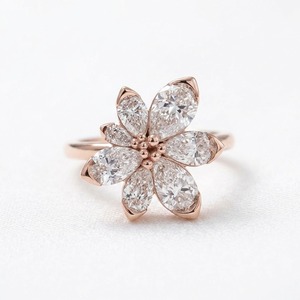 Bague Rizta Jewel en or rose massif 14 carats avec diamant de laboratoire taille brillant rond 3,40 ct, unisexe, pour soirée - Product Image 2