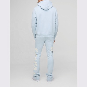 Conjunto Deportivo Unisex de 2 Piezas para Hombre, Sudadera con Capucha y Pantalones Deportivos, Fabricante de Ropa OEM, Logotipo Trasero, Traje para Correr - Product Image 6