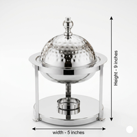 Matériel et équipement de restauration de luxe : Plat chauffant rond doré, idéal pour les fêtes et les mariages, usage à usage unique.