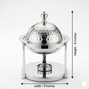 Luxurious Design Restaurant Tools and Equipment Catering Round Gold Chaffing Dish Best Party Ware Wedding Ware Usage single bowl - Product Image 2