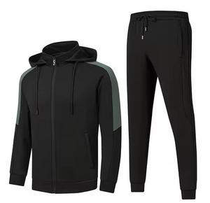 Conjuntos de dos piezas de invierno para hombre, personalizados, de color sólido, informales, con sudaderas con capucha y pantalones deportivos, 2026 - Product Image 1