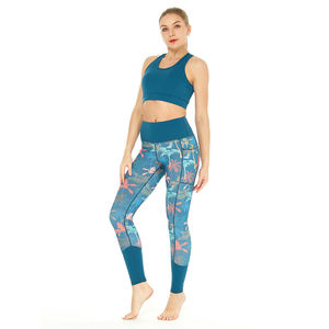 2 Pcs Solid Sublimation Yoga Set Seamless <b>Women</b> Fitness Clothing Gym <b>Leggings</b> High Waist SMART FABRIC Breathable Padded Push up - Product Image 5