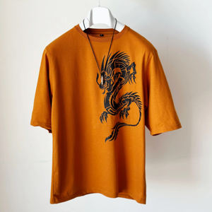 Camisetas con Diseño Personalizado, Camisetas Estampadas para Hombre, Impresión por Sublimación, Tejido de Poliéster/Algodón, Cuello en V, Manga Corta, Corte Holgado - Product Image 5