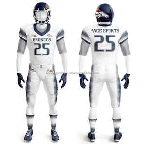 2025 dernier article le plus demandé sérigraphie matériel sergé Sublimation personnalisé 2 pièces Football américain uniforme ensemble - Product Image 6