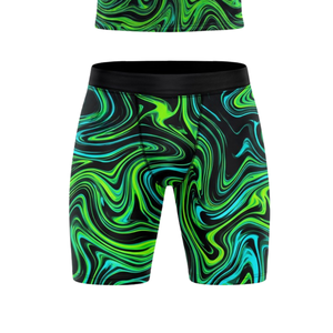 Conjunto de Camiseta y Pantalones Cortos Ajustados de Fútbol 7v7 para Niños con Estampado de Mármol, Cuello Redondo, Sin Mangas, Uniforme Juvenil, Diseño Personalizado con Nombre y Número del Jugador - Product Image 5