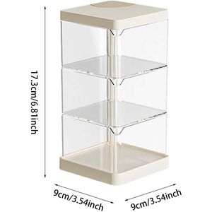 360-Degree 3-Tier 360-Degree Rotating Large Capacity <b>Makeup</b> Organizer Clear Bathroom <b>Vanity</b> Storage Spinning Cosmetic Organizer - Product Image 5