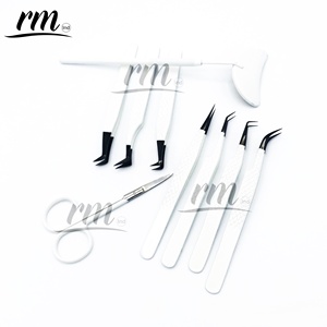 Pince à épiler RMI à logo personnalisé, 90 degrés, meilleure qualité, pointe plasma noire, prise diamant, outil de beauté pour cils, couleur blanche, vente chaude - Product Image 5