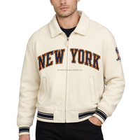Blouson universitaire Avirex Knicks en cuir de vachette véritable pour hommes et femmes, fabriqué aux États-Unis, fait main, vintage, coupe-vent, idéal pour l'automne
