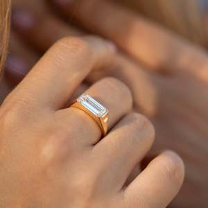Women's Emerald Cut Diamond Engagement <b>Ring</b> 14K Gold Classic Style IGI Certified - Product Image 3