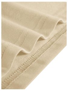 Camiseta de Algodón Estampada Beige Personalizada para Hombre, Manga Corta, Cuello Redondo, Corte Regular, Color Sólido Informal, Jersey al por Mayor - Product Image 4
